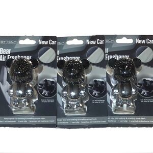 Bytech Bear Air Fresheners New Car Scent for the car vent (Set of 3)